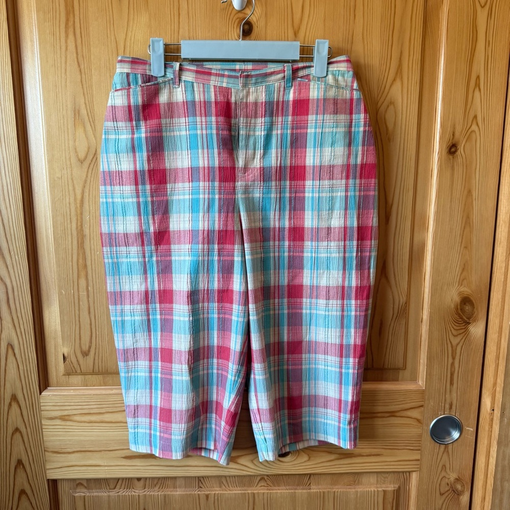 Funky Vintage Plaid Capri pants Pedal Pushers